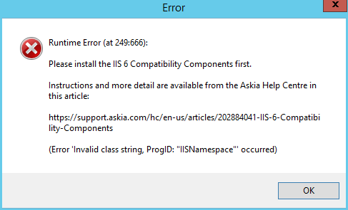 install iis 6 metabase compatibility windows 10